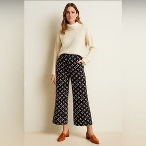 Anthropologie Maeve Colette Wide Leg Patterned Pants